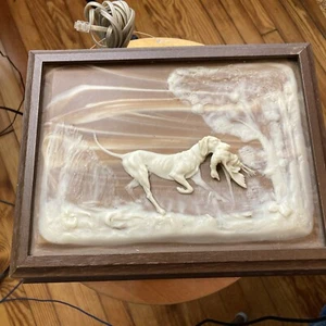 Rare 1970s Duck Hunting Sporting Dog Decotel Desk Phone Telephone Incolay Stone - Picture 1 of 13