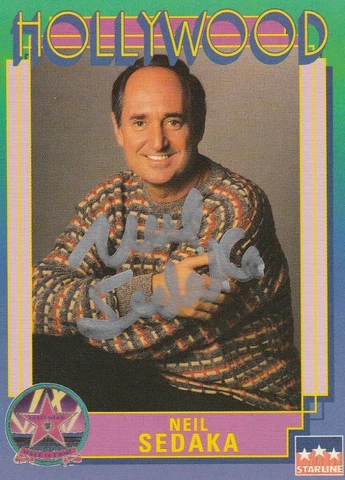 LEGENDARY SINGER NEIL SEDAKA SIGNED "HOLLYWOOD" CARD Cover