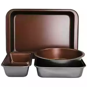 Copper Pan Cooking Excellence 4 Piece Nonstick Carbon Steel Bakeware Set - Picture 1 of 4