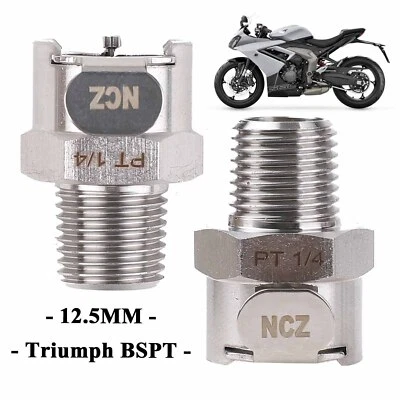 2x Benzin Pumpe Kupplung Schnellverbinder Benzinleitung Für Triumph 955 BSPT 1/4 - Bild 1 von 4