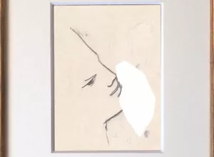 Jean Cocteau Drawing Male French Sketch Erotic Fisherman Fish Greek - Picture 1 of 2