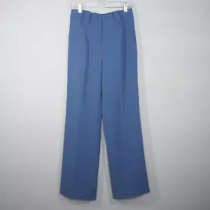 Commense Dress Pants Womens Size XS Blue Pleated Straight Leg High Waist NWT - Picture 1 of 7