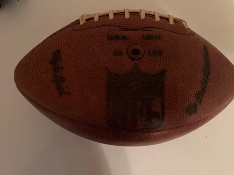 Vintage 1960-70's Rawlings NFL 100 National Football League Leather Football USA Cover