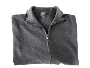 Neiman Marcus Men's 100% Wool Full-Zip Jacket Sweater - Picture 1 of 9