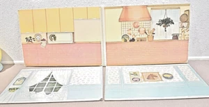 Vintage Marx Sindy Doll Scenesetter Room Background Walls with connection piece - Picture 1 of 3