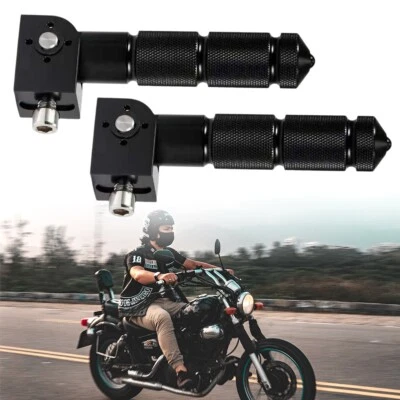 2Pcs CNC Foldable Foot Pegs Footrests Universal For Motorcycle Bike Rear Pedals - Image 1 of 4