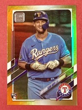 SAM HUFF RC - 2021 Topps Series 2 - GOLD FOIL PARALLEL - Card 654 RANGERS ROOKIE