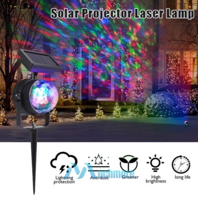 Proyector Solar Navidad RGB Estrella Exterior LED Navidad Luz Láser Móvil Paisaje Foto 1 de 4