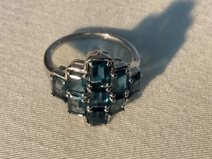 TGGC STERLING SILVER TOPAZ RING SIZE 9.25 5.4G #FG382 - Picture 1 of 6