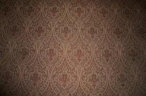 KRAVET LEE JOFA GLORIOUS FLEUR DE LIS WOVEN DAMASK FABRIC 10.5 YARDS DARK SIENNA - Picture 1 of 4