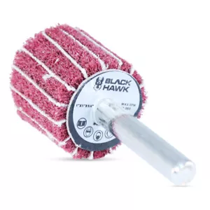 5 Pack - 1” x 1” x ¼” Mounted Interleaf Flap Wheels Red (Medium) Sand & Polish - Picture 1 of 5