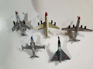 Vintage Toy Plane Lot #2: 5x Die-Cast Unbranded