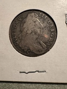 Media corona de plata Guillermo III 1697-C - Imagen 1 de 2