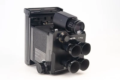 Wista FL 8560-S I.DEE 224 Spiegelreflexkamera mit 4 Objektiven und Polaroid Rückseite AS-IS V28 - Bild 1 von 4