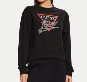 Sudadera Mujer Guess Logo Moda W5RQ04KB683 JBLK Negro - Imagen 1 de 3