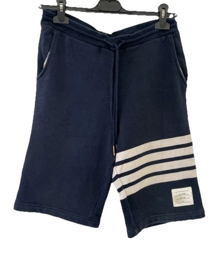 Pantalones Cortos para Hombre Thom Browne Azul Marino Talla (0) 32 4 Bares Rayas Japón #P6 Foto 1 de 4