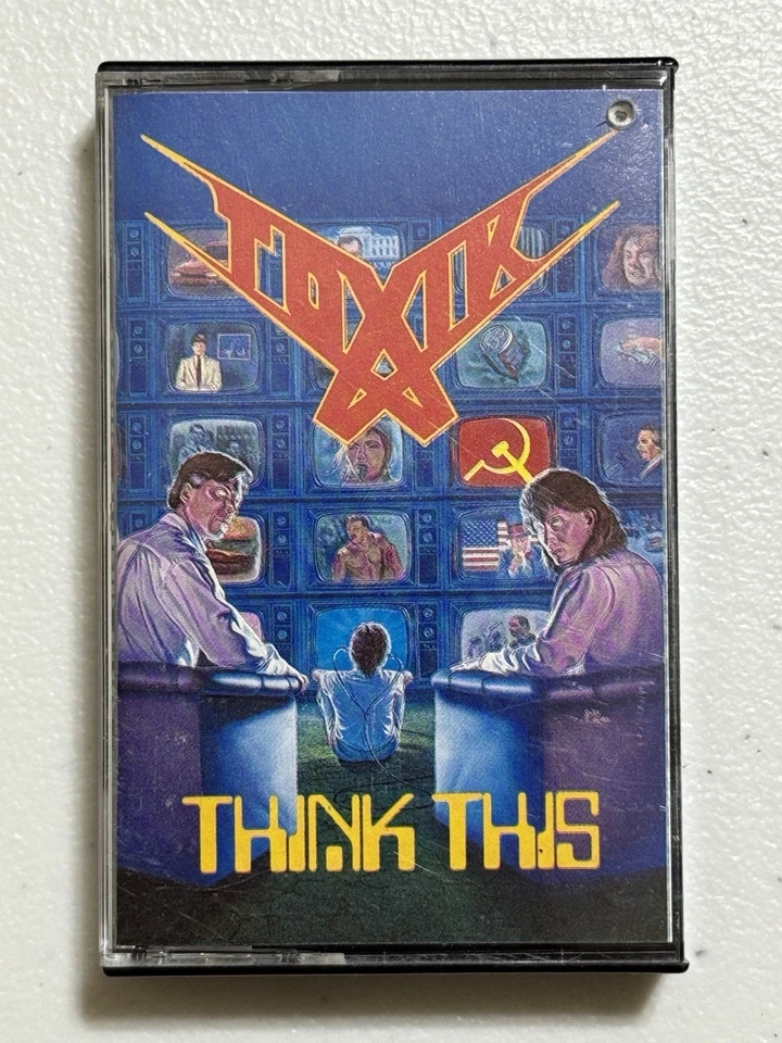 Toxik Think This Cassette Tape Original 1989 RoadRacer RoadRunner Records Rare - Image 1 of 4
