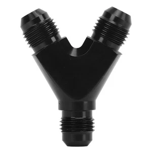 ´6AN Coupler Union Fitting Splitter Black Anodized Coating Leak Proof Y Adapter - Picture 1 of 12