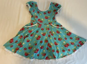 Eleanor Rose Strawberry Strawberries dress girl size 6/7 - Picture 1 of 10