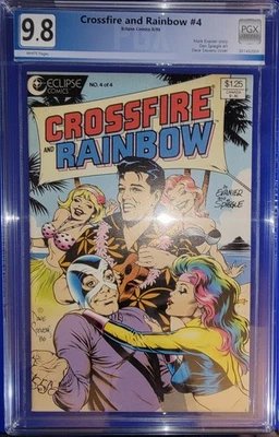 1986 CROSSFIRE and RAINBOW #3 9.8 Graded. RARE DAVE STEVENS ELVIS Cover! - Image 1 of 2