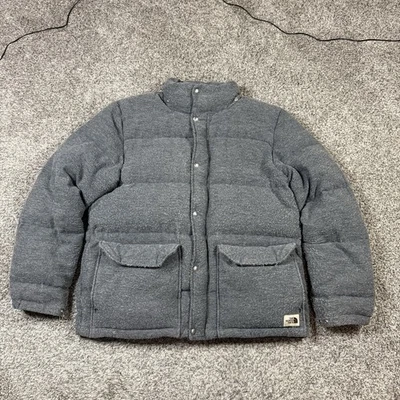The North Face Sierra Down Wool Parka Jacket Hooded Heather Grey Size LARGE  - Image 1 of 4
