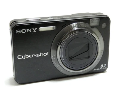 SONY DSC W150 CYBERSHOT NOIR 8.1 MP APPAREIL PHOTO NUMERIQUE CM 2 GO ZOOM FLASH - Photo 1/4