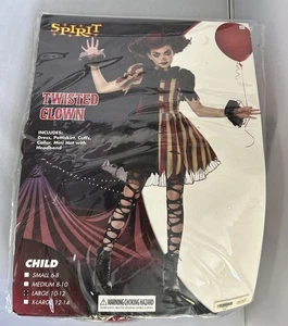 Geist Jugend verdrehter Clown Mädchen Halloween Kostüm groß 10-12 - Bild 1 von 6