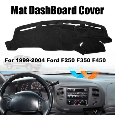 Alfombra de tablero negra para camioneta Ford F250 F350 F450 1999-2004 Foto 1 de 4