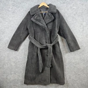 GAP Women's Long Sherpa Coat NEW NWT Terra Brown Size M Belted RETAIL $168 WARM - Picture 1 of 12