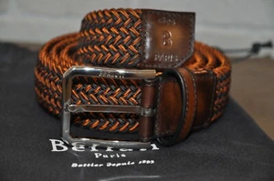 Auténtico Nuevo Cinturón Berluti Versátil TDM Intenso Tela Y Cuero 32 MM, 110/44 - Imagen 1 de 12