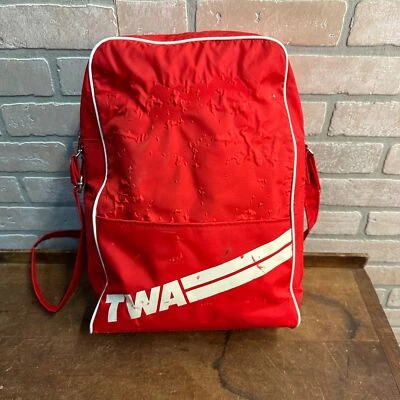 BOLSO DE MANO DE HOMBRO CON CREMALLERA VINTAGE TWA AIRLINE ASSISTANT Foto 1 de 4
