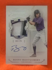 BENNY MONTGOMERY 2022 Panini Flawless Signature Prime Materials /25 Rockies 🔥 - Picture 1 of 2