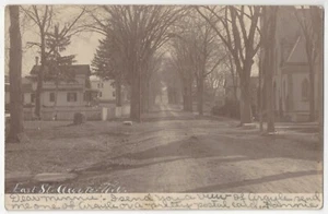 1906 Argyle, Nueva York FOTO REAL Escena de calle residencial, iglesia, postal antigua - Imagen 1 de 2