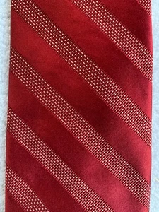 Robert Talbott erstklassige Krawatte reine Seide handgenäht USA rot diagonale Streifen - Bild 1 von 9