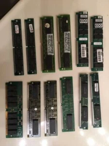 lot of 12, Apple,IBM,8MB,4mb,EDO,parity,70ns,60NS 2MX32, 72 Pin SIMM, Memory,Ram - Picture 1 of 2