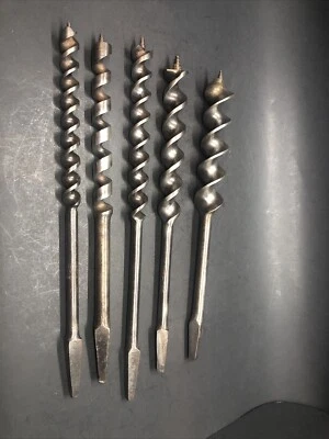 Lote De Colección De 5 Brocas De Barrena Soporte Jennings, PS & W, Fulton  Foto 1 de 4