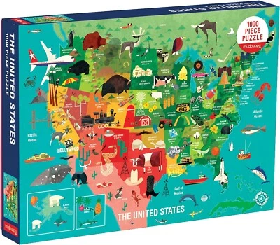 Mudpuppy The United States 1000 Piece Puzzle For Adults And Families - Image 1 of 4