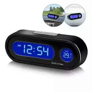 Reloj Digital Coche Mini Reloj Electrónico Automotriz Salpicadero Tiempo Termómetro... - Imagen 1 de 7