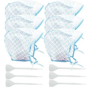 6 Pcs Disposable Hair Highlighting Cap Hair Dye Colouring Cap Kit for Salon - Picture 1 of 7