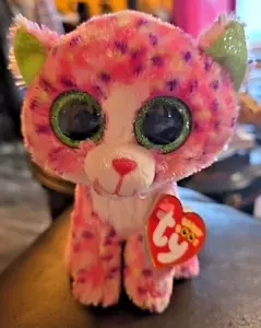Peluche de juguete coleccionable Sophie Pink Cat 2015 retirado TY 9" Beanie Boo's  - Imagen 1 de 4