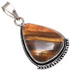 Tiger's Eye Gemstone Mother's Day Gift 925 Silver Jewelry Pendants 2"