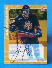 2000-01 ITG BE A PLAYER SIGNATURE SERIES GOLD #186 JAROMIR IGINLA AUTOGRAPH CARD