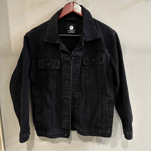 A BATHING APE (BAPE) Giacca jeans Mastermind Paris x BAPE A Bathing Ape M denim nero buttoN denim