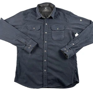 Kuhl Camicia Manica Lunga Uomo Media Bottone Blu Outdoor Casual Comfort Escursione - Foto 1 di 9