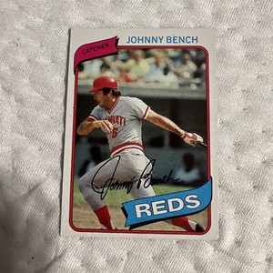 1980 Topps Set Break # 100 Johnny Bench Card Very Nice Card Check It Out HOF