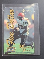 1995 Classic Assets Phone Cards $5 Gold /5000 Marshall Faulk HOF