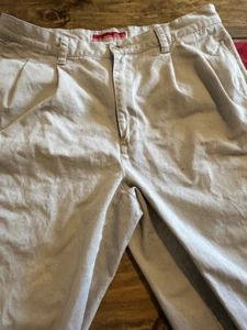 VTG Y2K Merona Men's Pleated Relaxed Fit Khaki's - 100% Cotton, Size 43 x 32 - Picture 1 of 11
