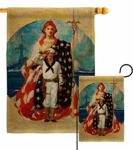 Navy Wartime Garden Flag Armed Forces Decorative Small Gift Yard House Banner - Picture 1 of 19
