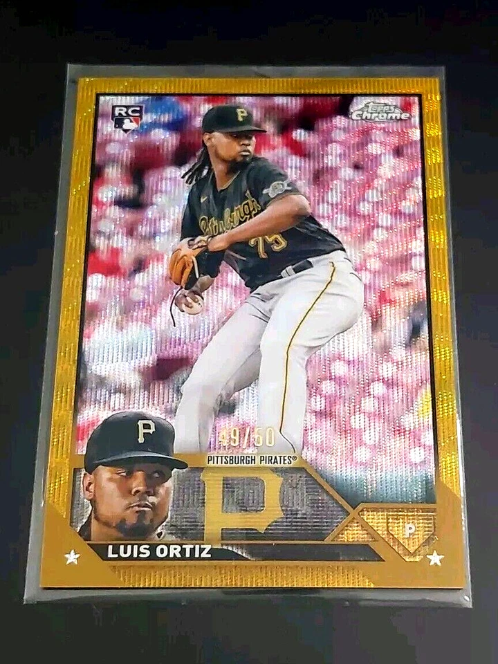 2023 Topps Chrome Gold Wave Luis Ortiz RC Guardians Pirates. GEM ESTADO PERFEITO - Imagem 1 de 4