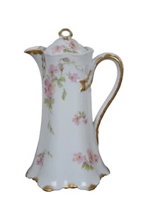 Antique Haviland Limoges France Chocolate Tea Coffee Pot Floral Rose Teapot 10" - Picture 1 of 12
